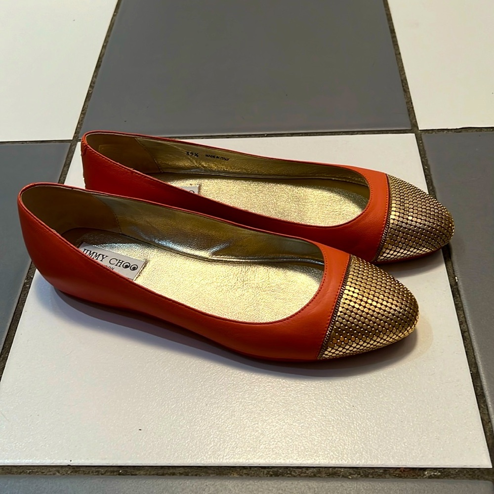 NEW Jimmy Choo embellished toe ballerina flats size US9 EU39 1/2